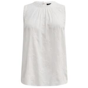 Torrid White Eyelet Stars Tank Top Plus Size 5X 5 Ruffle Cottagecore Boho Summer